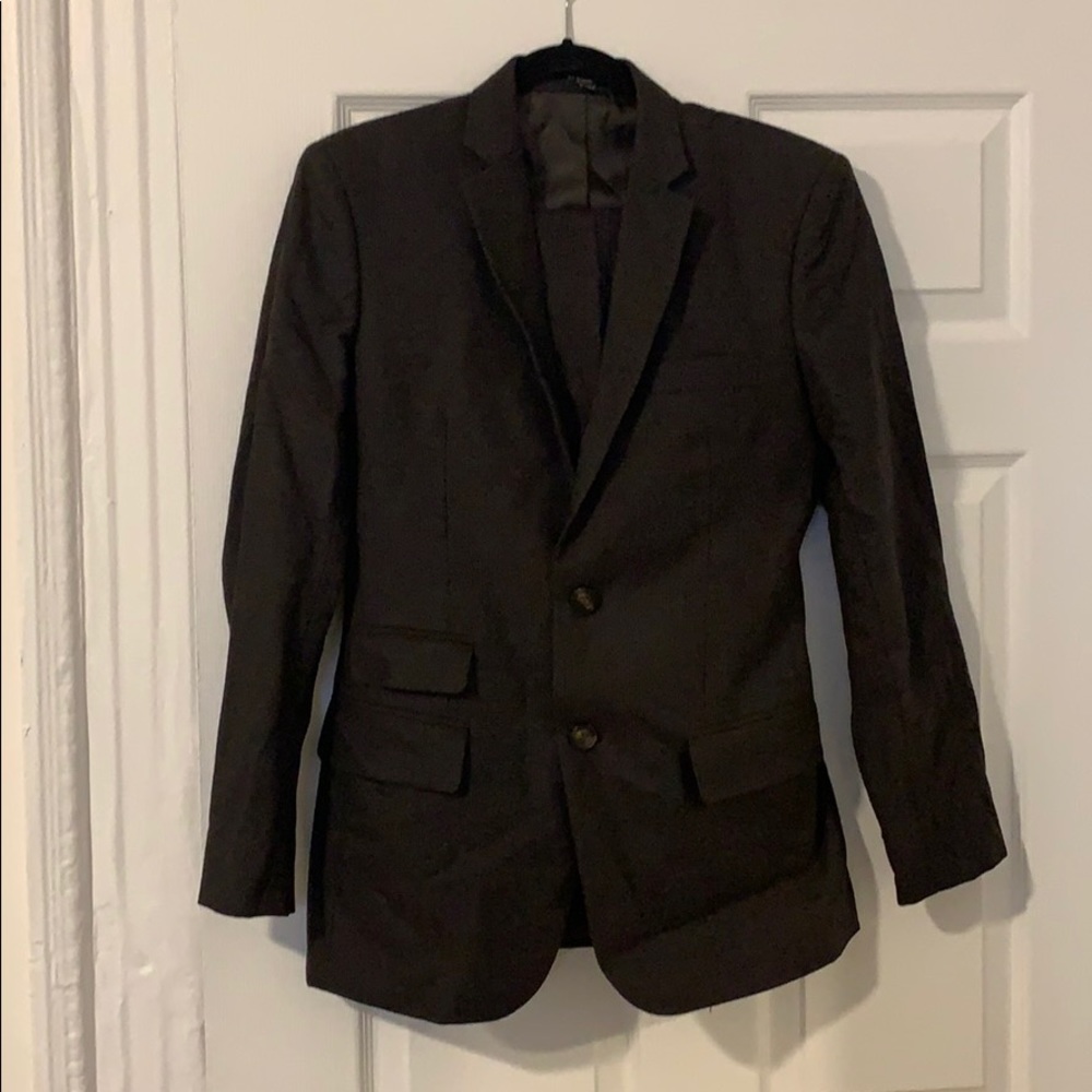 Suitable NYC brown tweed suit